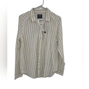 New Abercrombie And Fitch Striped Blouse Large